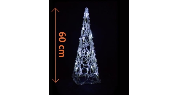 Stromček abstraktný 60 cm - studená biela