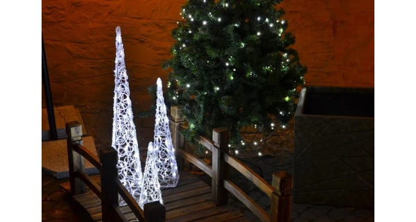 Stromček abstraktný 60 cm - studená biela