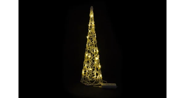 Stromček abstraktný - 60 cm - teplá biela