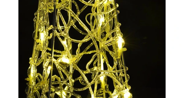 Stromček abstraktný - 60 cm - teplá biela