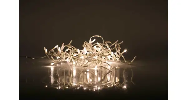 Svetelná reťaz 100 LED - teplá biela -mód