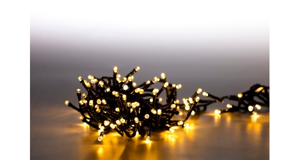 Svetelná reťaz 200 LED dvojitá - teplá biela