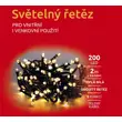 Svetelná reťaz 200 LED dvojitá - teplá biela