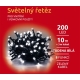 Svetelná reťaz 200 LED - studená biela - mód