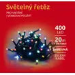 Svetelná reťaz 400 LED - farebná