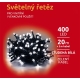 Svetelná reťaz 400 LED - studená biela
