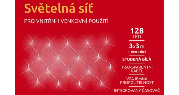 Svetelná sieť 128 LED