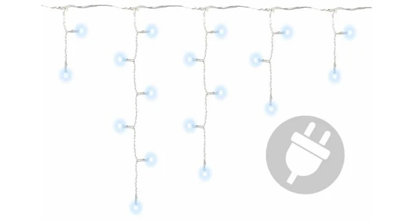 Svetelný záves  11,9 m - 600 LED - studená biela