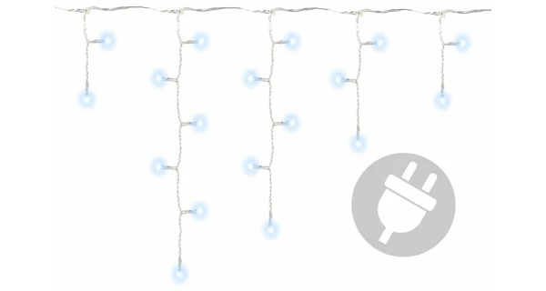 Svetelný záves - 200 LED - studená biela