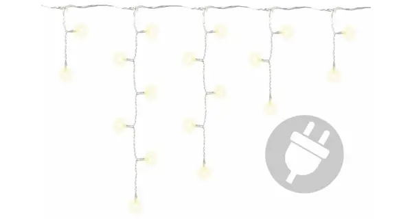 Svetelný záves - 400 LED - teplá biela