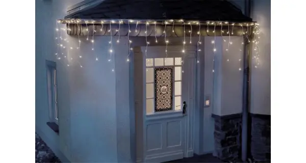 Svetelný záves 5 m - 144 LED - studená biela