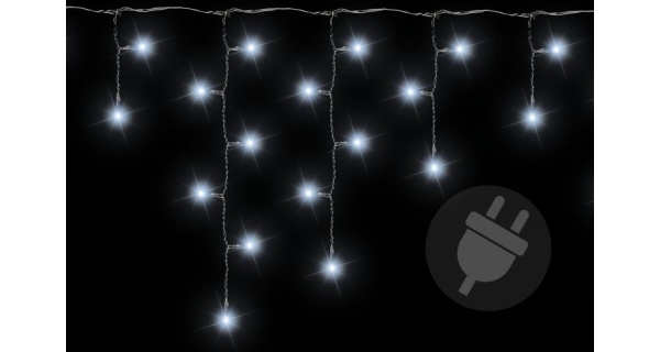 Svetelný záves 5 m - 144 LED - studená biela