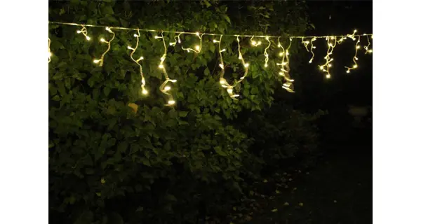 Svetelný záves  5 m - 144 LED - teplá biela