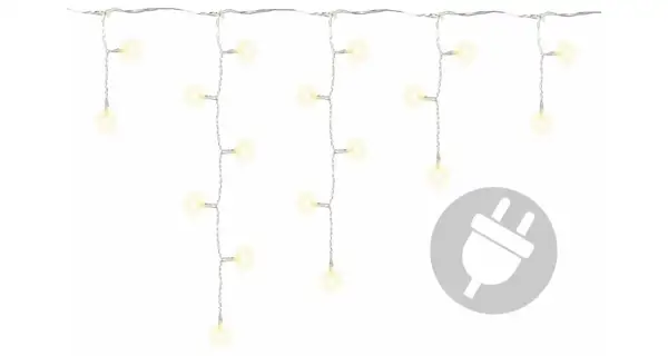 Svetelný záves - 72 LED - teplá biela