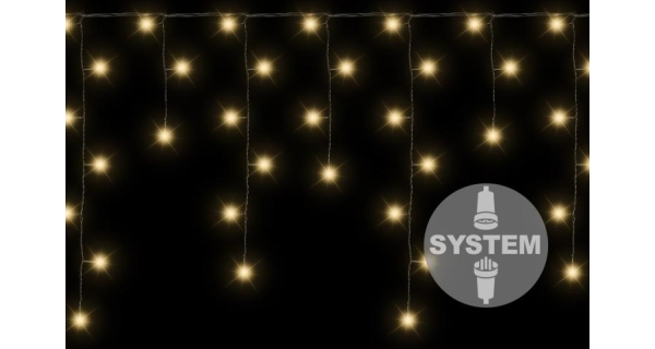 Svetelný záves  dvojitý - 80 LED - teplá biela