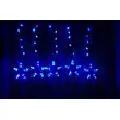 Svetelný záves hviezdy - 5 ks - 100 LED - modrá