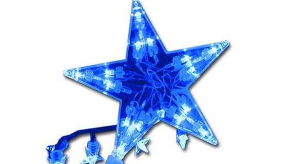 Svetelný záves hviezdy - 5 ks - 100 LED - modrá