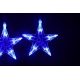 Svetelný záves hviezdy - 5 ks - 100 LED - modrá