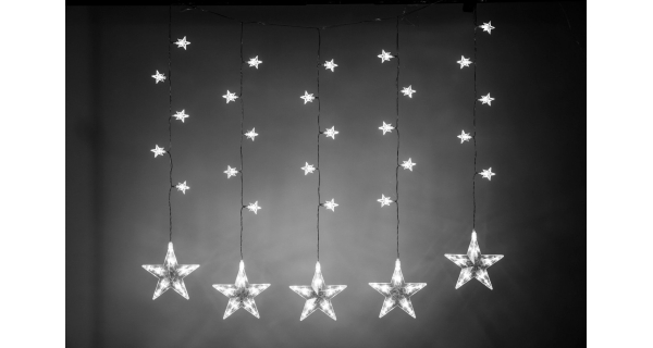 Svetelný záves s hviezdami 100 LED