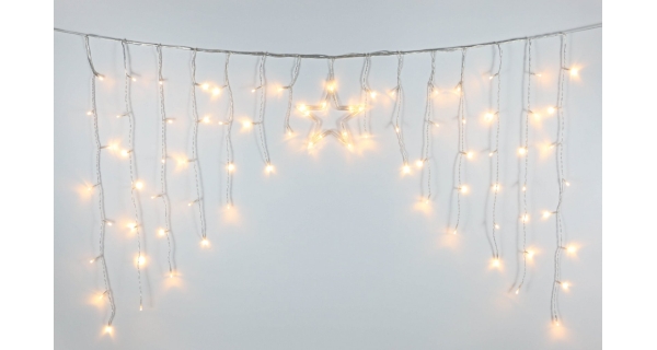 Svetelný záves s hviezdou 80 LED