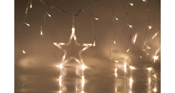 Svetelný záves s hviezdou 80 LED