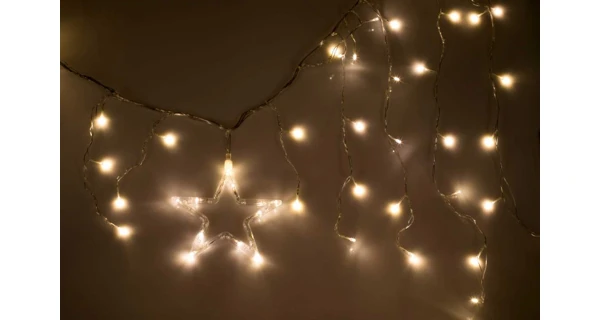 Svetelný záves s hviezdou 80 LED