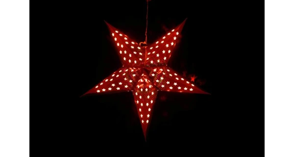 Svietiaca hviezda 10 LED - červená