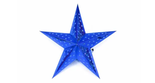 Svietiaca hviezda 10 LED - modrá