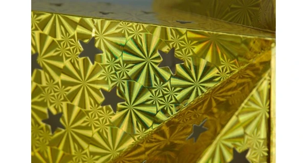 Svietiaca hviezda 10 LED - zlatá