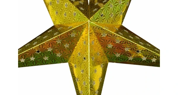 Svietiaca hviezda 10 LED - zlatá