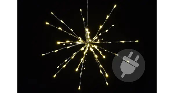 Svietiaca prskavka 80 LED - teplá biela