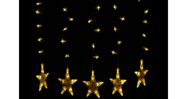 Svietiace hviezdy 100 LED - teplá biela