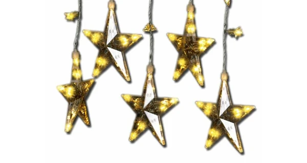 Svietiace hviezdy 100 LED - teplá biela