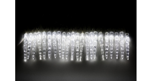 Svietiace mini cencúle 40 LED - studená biela