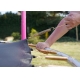 Trampolína Marimex 244 cm ružová + ochranná sieť + rebrík ZDARMA