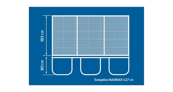 Trampolína Marimex 427cm + ochranná sieť + rebrík ZDARMA