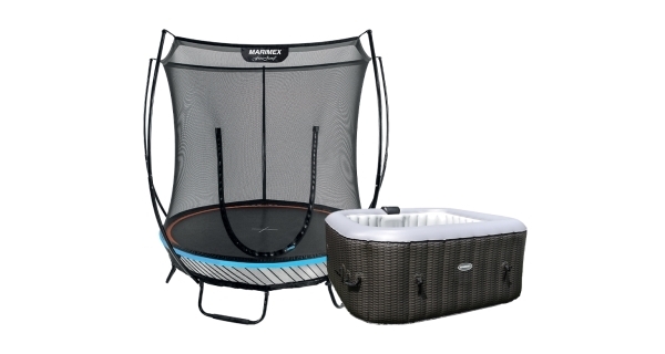 Trampolína Marimex FreeJump 183 cm (ochranná sieť a kotviaca sada ZADARMO) + Vírivý bazén Marimex AQUAMAR 4002