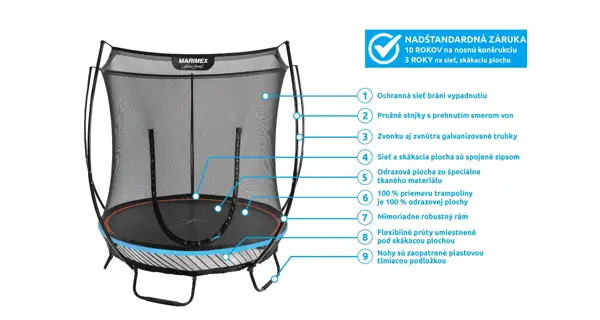 Trampolína Marimex FreeJump 183 cm (ochranná sieť a kotviaca sada ZADARMO) + Vírivý bazén MSPA Starry C-ST061