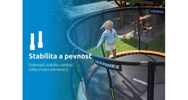 Trampolína Marimex Premium 244 cm + vnútorná ochranná sieť + rebrík ZDARMA