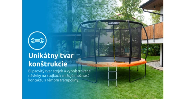 Trampolína Marimex Premium 305 cm + vnútorná ochranná sieť + schodíky ZADARMO