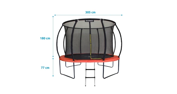 Trampolína Marimex Premium 305 cm + vnútorná ochranná sieť + schodíky ZADARMO