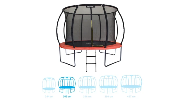 Trampolína Marimex Premium 305 cm + vnútorná ochranná sieť + schodíky ZADARMO