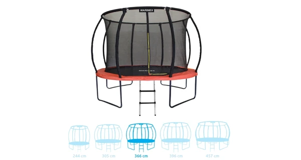 Trampolína Marimex Premium 366 cm + vnútorná ochranná sieť + schodíky ZADARMO