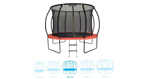 Trampolína Marimex Premium 366 cm + vnútorná ochranná sieť + schodíky ZADARMO