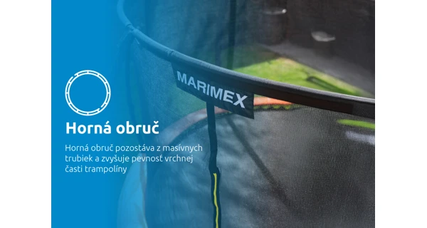 Trampolína Marimex Premium 396 cm + vnútorná ochranná sieť + schodíky ZADARMO