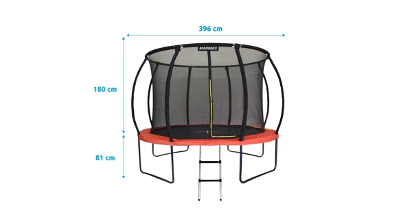 Trampolína Marimex Premium 396 cm + vnútorná ochranná sieť + schodíky ZADARMO
