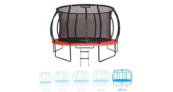 Trampolína Marimex Premium 457 cm + vnútorná ochranná sieť + schodíky ZADARMO