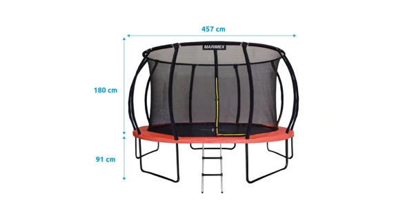 Trampolína Marimex Premium 457 cm + vnútorná ochranná sieť + schodíky ZADARMO