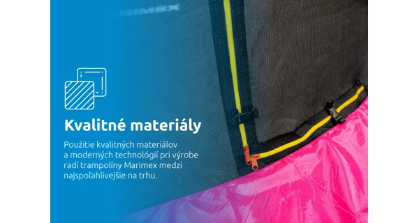 Trampolína Marimex Standard 183 cm ružová + vnútorná ochranná sieť + rebrík ZADARMO