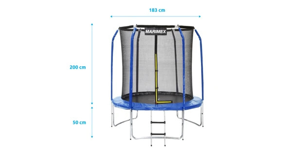 Trampolína Marimex Standard 183 cm + vnútorná ochranná sieť + schodíky ZADARMO
